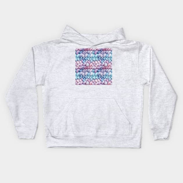 Pastel Knit Waves Kids Hoodie by star trek fanart and more